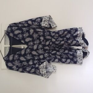 Stylish Navy Paisley Romper